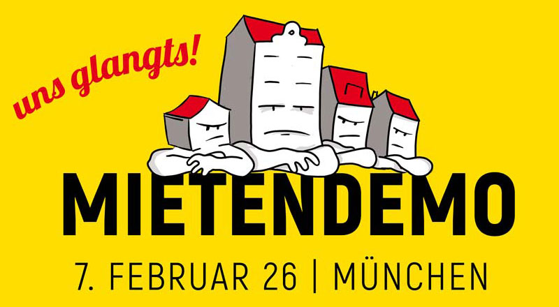 Mietendemo München Headerbild Mietendemo München am 7. Februar 2026
